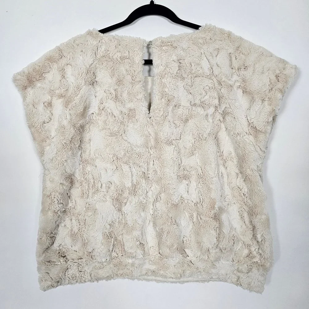 Maeve By Anthropologie Faux Fur Soft Lined Womens XL Short Sleeve Pullover Top - Picture 3 of 10